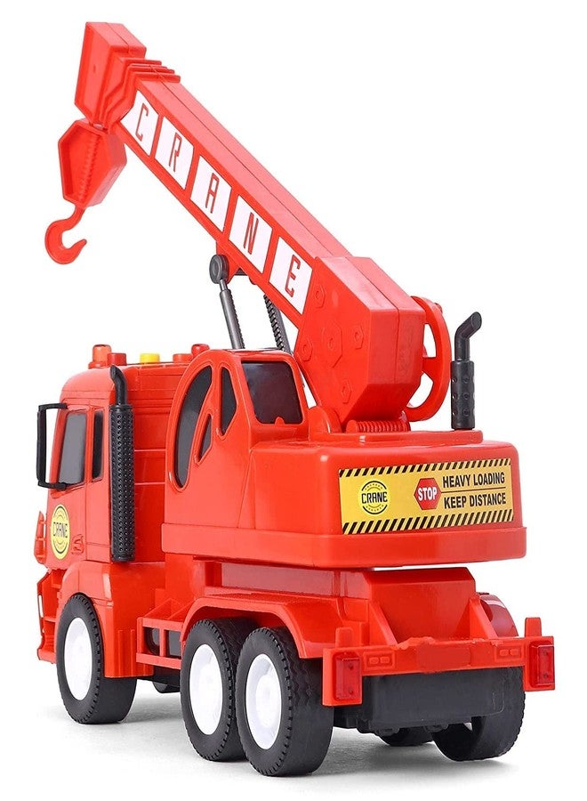 EYESIGN Unbreakable Fire Safety Truck Toy Friction Power Pull Back Vehicles Engineering Toys Truck with Light & Sound for Kids Boys Girls (Rescue Crane) - Image 2
